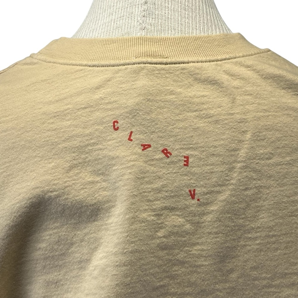 Claire V Le Drop Sweatshirt Women Large in Oat Soft Yellow - Picture 6 of 10